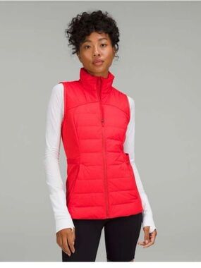 lululemon athletica Quilted Down Vest in Carnation Red Size 0